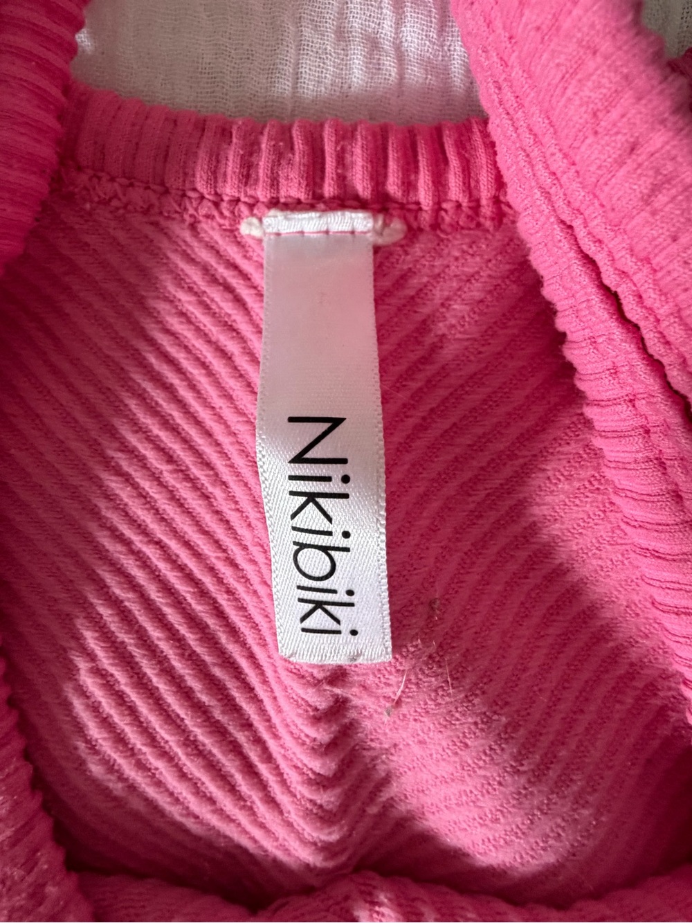 Nikibiki Hot Pink Ribbed Cropped Tank - Picture 3 of 3